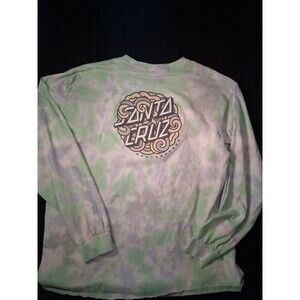 NHS Santa Cruz Skateboards Shirt Size L Tyedied Long Sleeve Graphic